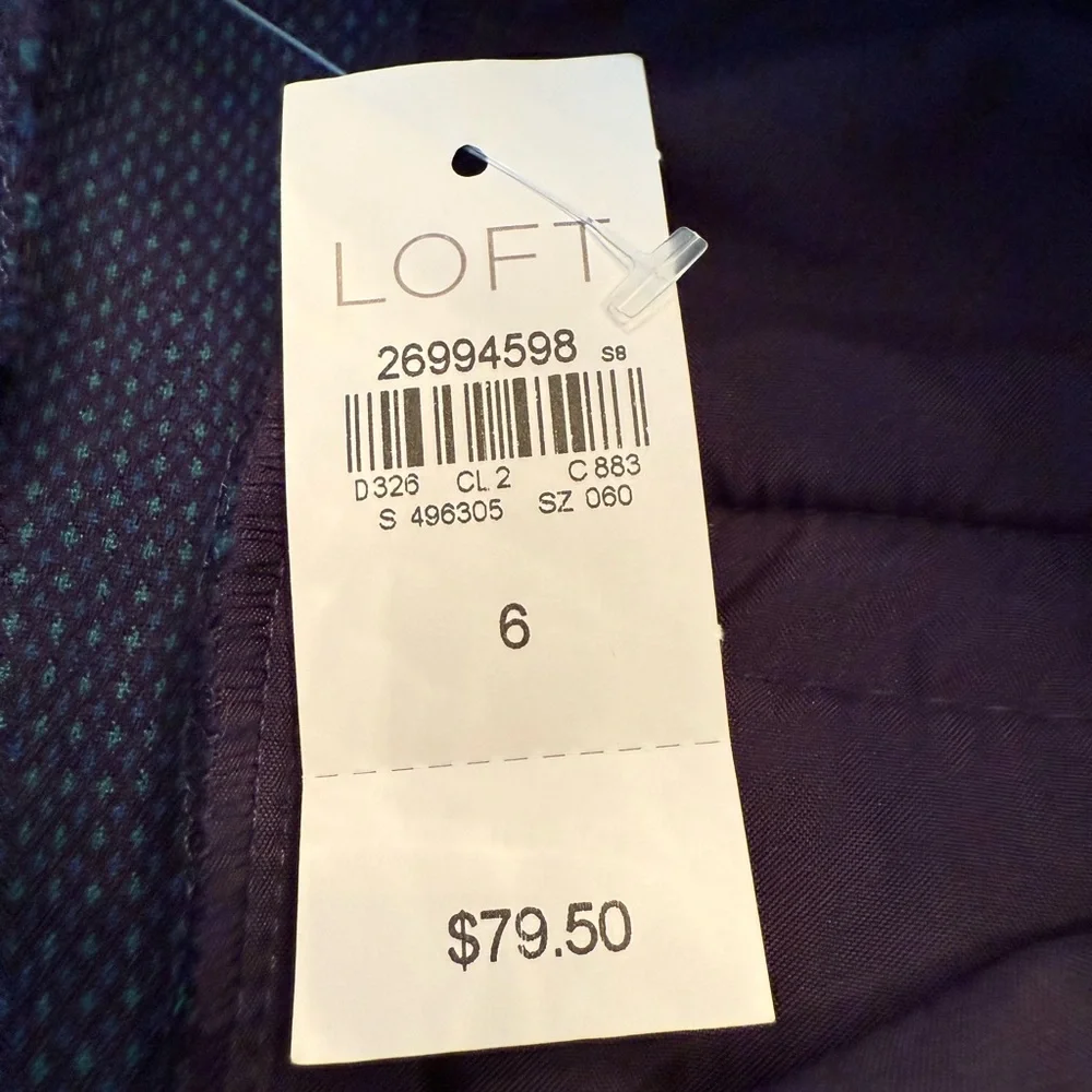 LOFT Marisa navy pants, NWT - Picture 6 of 14